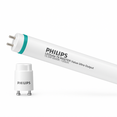 Philips MAS LEDtube VLE 1200mm 15.5W T8 6500K G13 køligt dagslys 2500 lumen glasrør CRI 80 RoHS CE