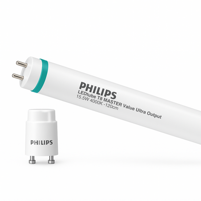 Philips MAS LEDtube VLE 1200mm T8 15.5W 4000K G13 Kølig hvid 2500 lumen matteret glas CE RoHS