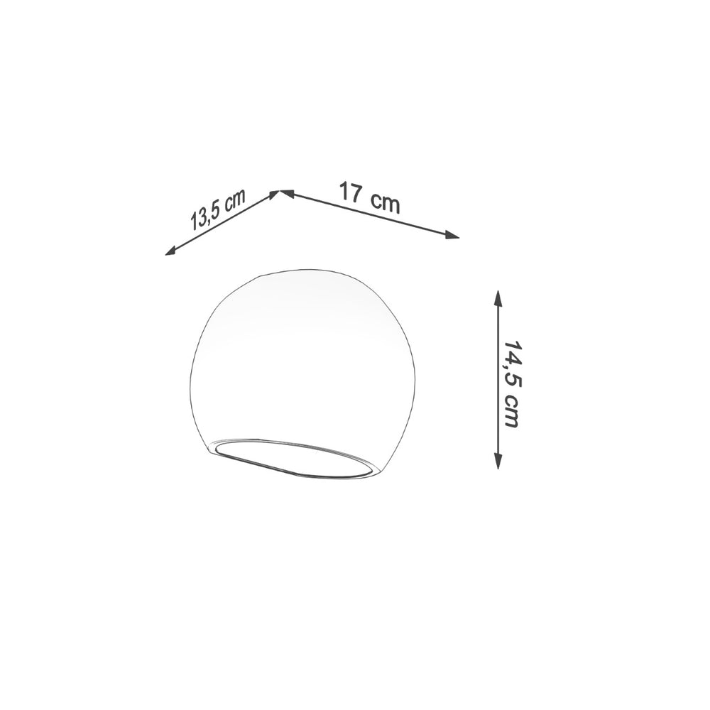 Sollux Lighting LED-lampe 50W aluminiums globe, IP20, 220-240V, 4000K, mat-guld finish
