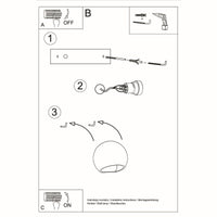 Sollux Lighting LED-lampe 50W aluminiums globe, IP20, 220-240V, 4000K, mat-guld finish