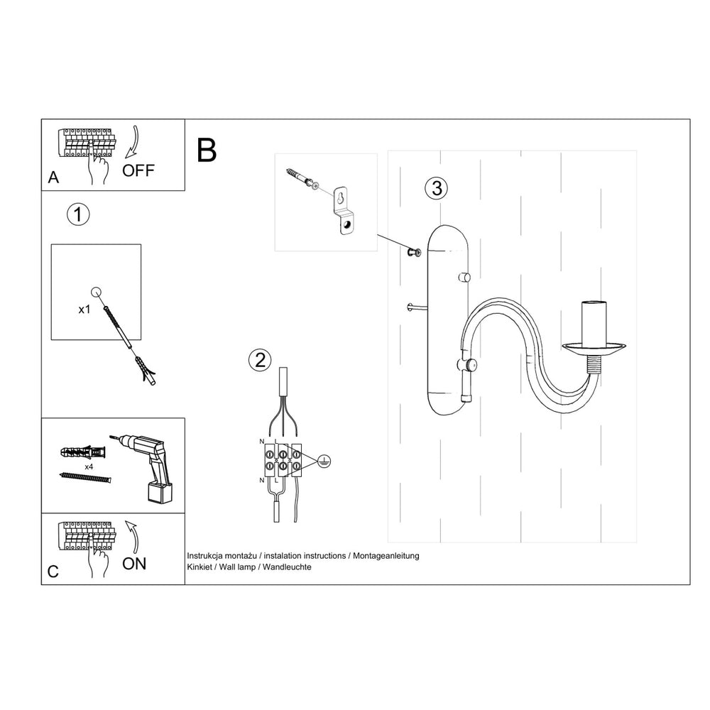 Sollux Lighting LED hanglamp EDISON wit 220-240V 4000K 5 jaar garantie