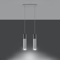 Sollux Lighting Borgio 2 LED pendant lamp white concrete 2 GU10 40W