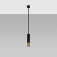 Led pendant light black gold loopz 1xGU10 fitting sollux lighting