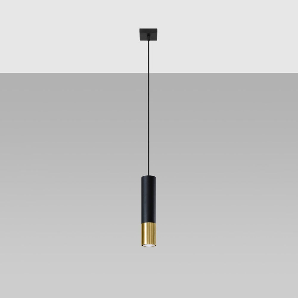 Led pendant light black gold loopz 1xGU10 fitting sollux lighting