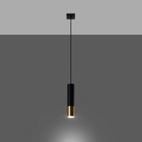 Led pendant light black gold loopz 1xGU10 fitting sollux lighting
