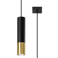 Led pendant light black gold loopz 1xGU10 fitting sollux lighting