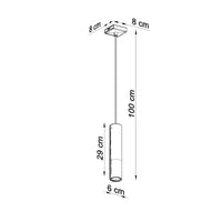 Led pendant light black gold loopz 1xGU10 fitting sollux lighting