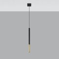 Sollux LED pendant lamp with black and gold finish, 104mm, IP20, 220-240V