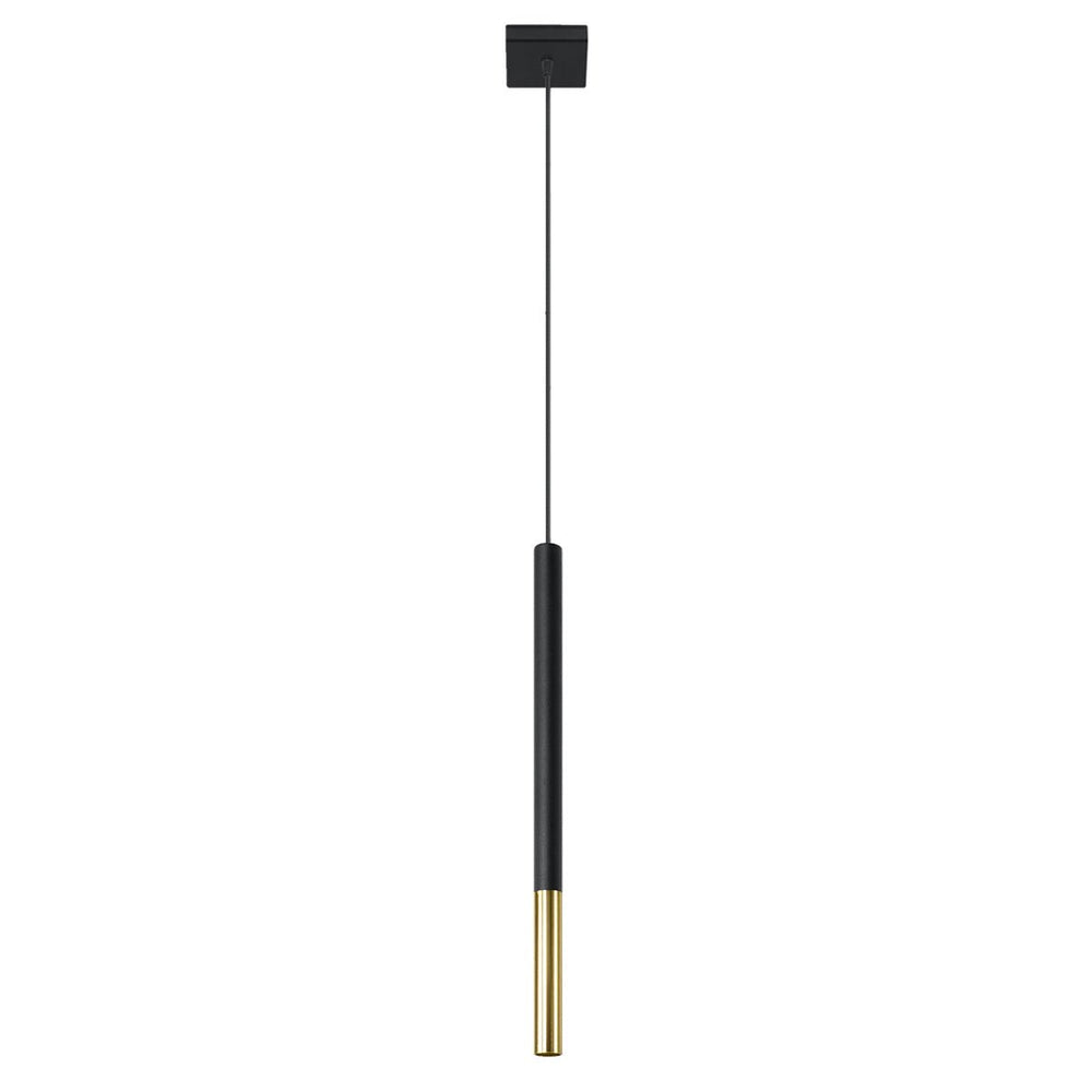 Sollux LED pendant lamp with black and gold finish, 104mm, IP20, 220-240V