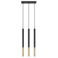 Sollux Lighting LED pendant lamp black gold 3 x G9 fitting