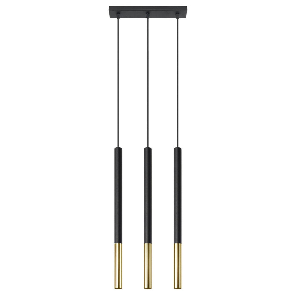 Sollux Lighting LED pendant lamp black gold 3 x G9 fitting