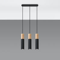 Sollux Lighting pablo 3 pendellampe sort 3 pærer 900mm højde LED kompatibel