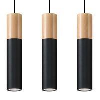 Sollux Lighting pablo 3 pendellampe sort 3 pærer 900mm højde LED kompatibel