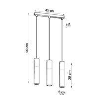 Sollux Lighting pablo 3 pendellampe sort 3 pærer 900mm højde LED kompatibel