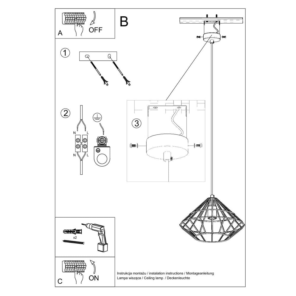 Led hanglamp hout mandelino e27 socket, 115mm height, 13mm width, mat goud aluminum