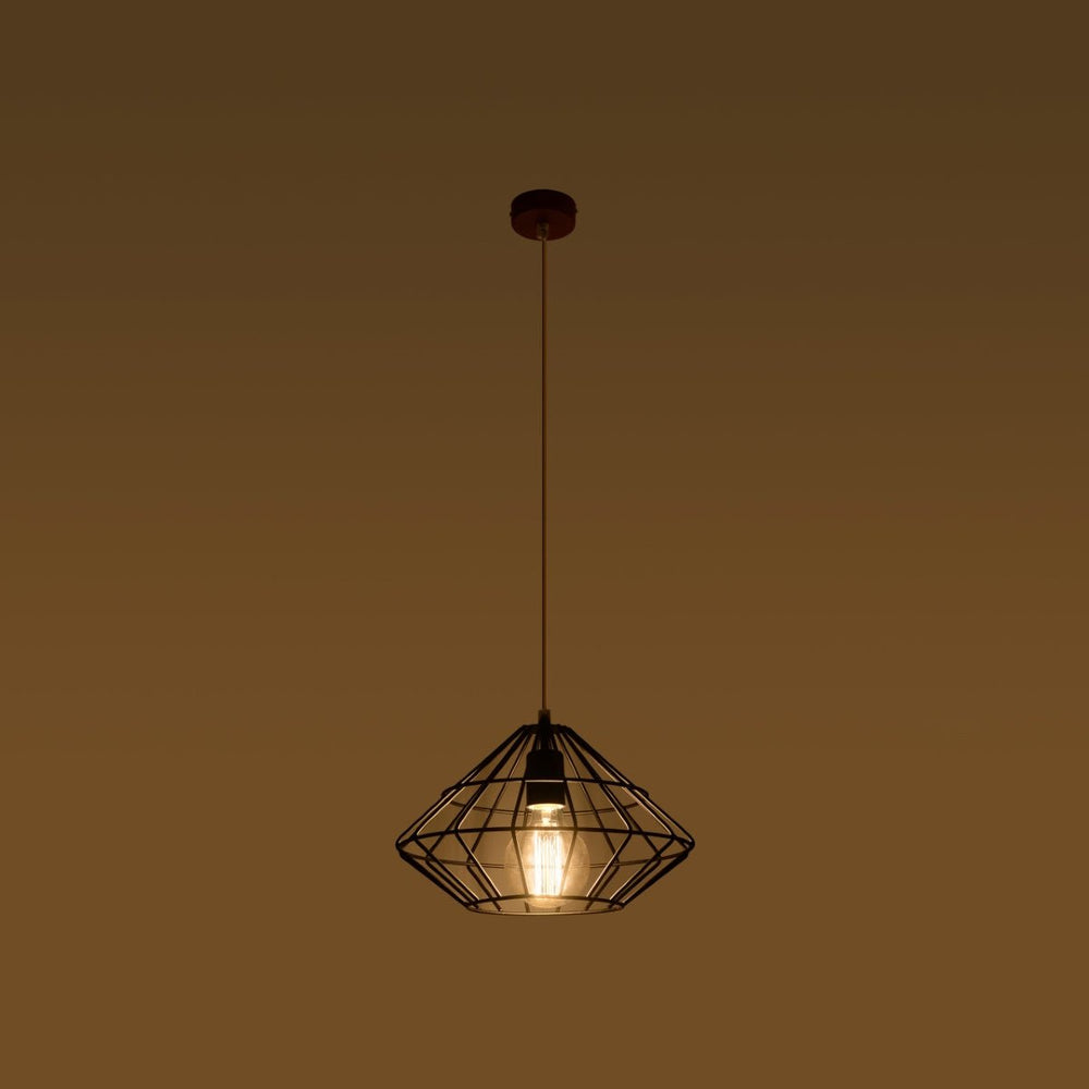 Sollux Lighting Umberto black pendant lamp, LED, 220-240V, IP20, 80 CRI, aluminum, 104mm