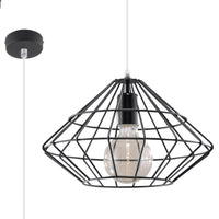 Sollux Lighting Umberto black pendant lamp, LED, 220-240V, IP20, 80 CRI, aluminum, 104mm
