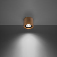 Sollux lighting led plafondspot natural wood finish with 13mm width
