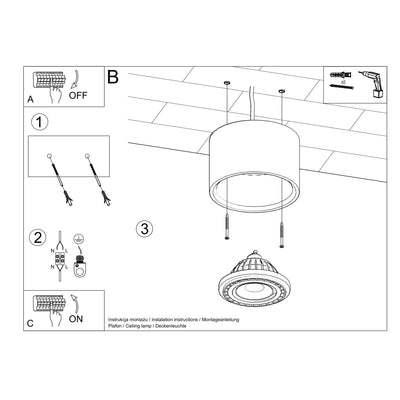 Sollux lighting led plafondspot natural wood finish with 13mm width
