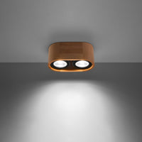 Sollux Lighting plafondspot BASIC 2 LED lamp, natural wood finish, CRI 80-89, IP20