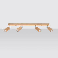 Sollux Lighting plafondspot berg 4 natural wood LED 50W 220-240V IP20