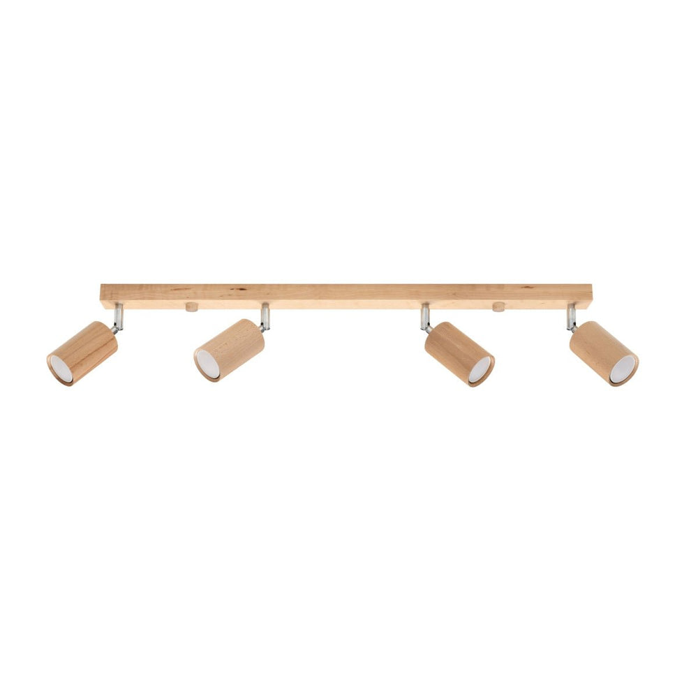 Sollux Lighting plafondspot berg 4 natural wood LED 50W 220-240V IP20