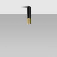 LED plafondspot black gold loopez with GU10 socket from Sollux Lighting