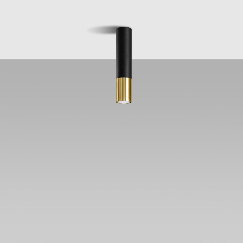 LED plafondspot black gold loopez with GU10 socket from Sollux Lighting