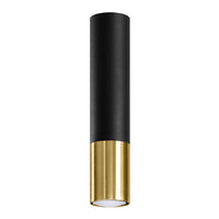 LED plafondspot black gold loopez with GU10 socket from Sollux Lighting