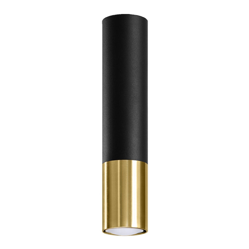 LED plafondspot black gold loopez with GU10 socket from Sollux Lighting