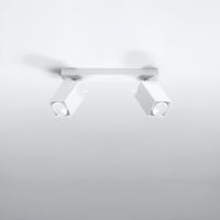 LED plafond spotlight white merida 2 GU10 sockets - sollux lighting