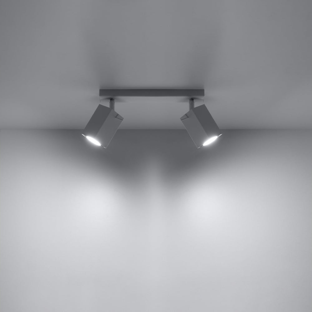 LED plafond spotlight white merida 2 GU10 sockets - sollux lighting