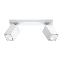 LED plafond spotlight white merida 2 GU10 sockets - sollux lighting