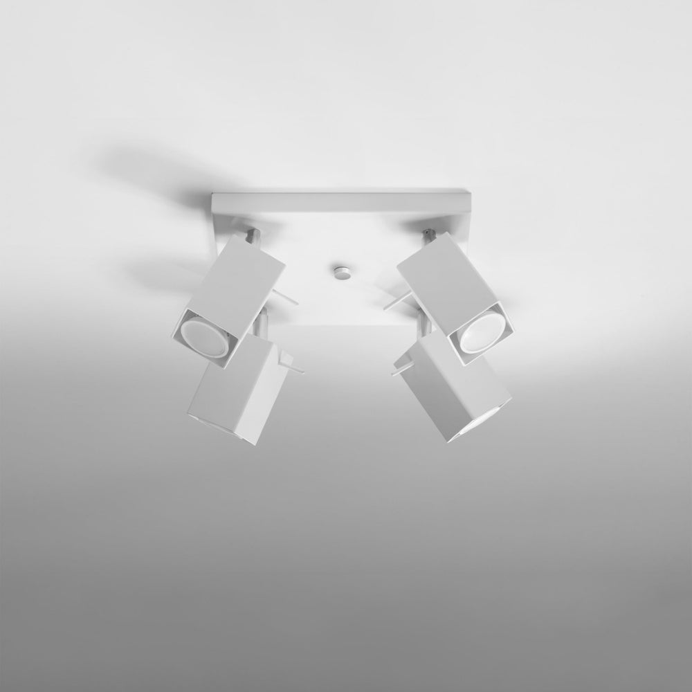 Sollux Lighting LED plafondspot wit merida 4 x GU10 aansluiting 220-240V