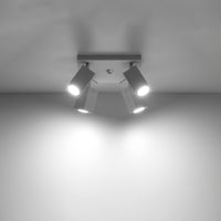 Sollux Lighting LED plafondspot wit merida 4 x GU10 aansluiting 220-240V