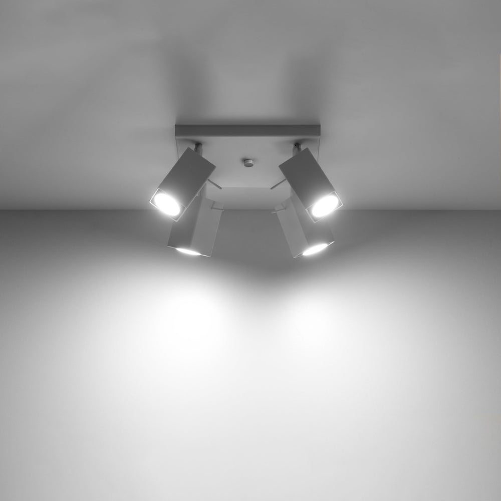 Sollux Lighting LED plafondspot wit merida 4 x GU10 aansluiting 220-240V