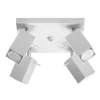 Sollux Lighting LED plafondspot wit merida 4 x GU10 aansluiting 220-240V