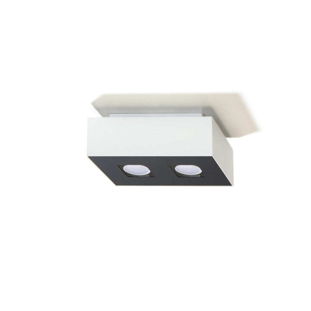 Sollux Lighting plafondspot mono 2 white LED, 50W max, 104mm length, IP20 rated