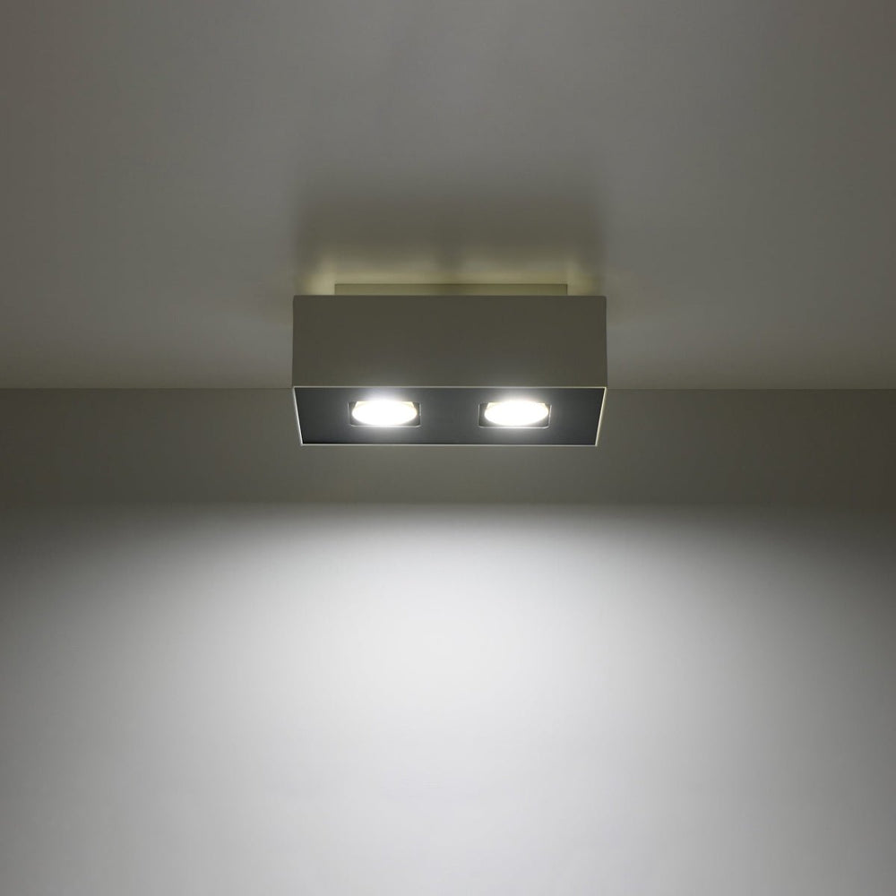 Sollux Lighting plafondspot mono 2 white LED, 50W max, 104mm length, IP20 rated