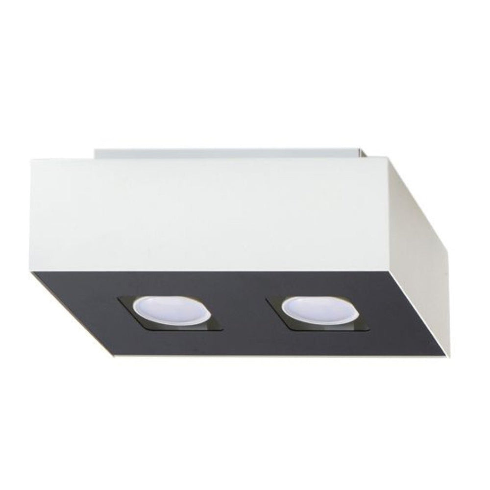 Sollux Lighting plafondspot mono 2 white LED, 50W max, 104mm length, IP20 rated