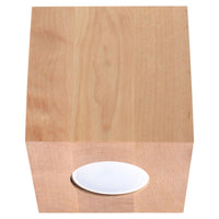Led plafondspot quad natural wood 104mm tsong 220-240v aluminium