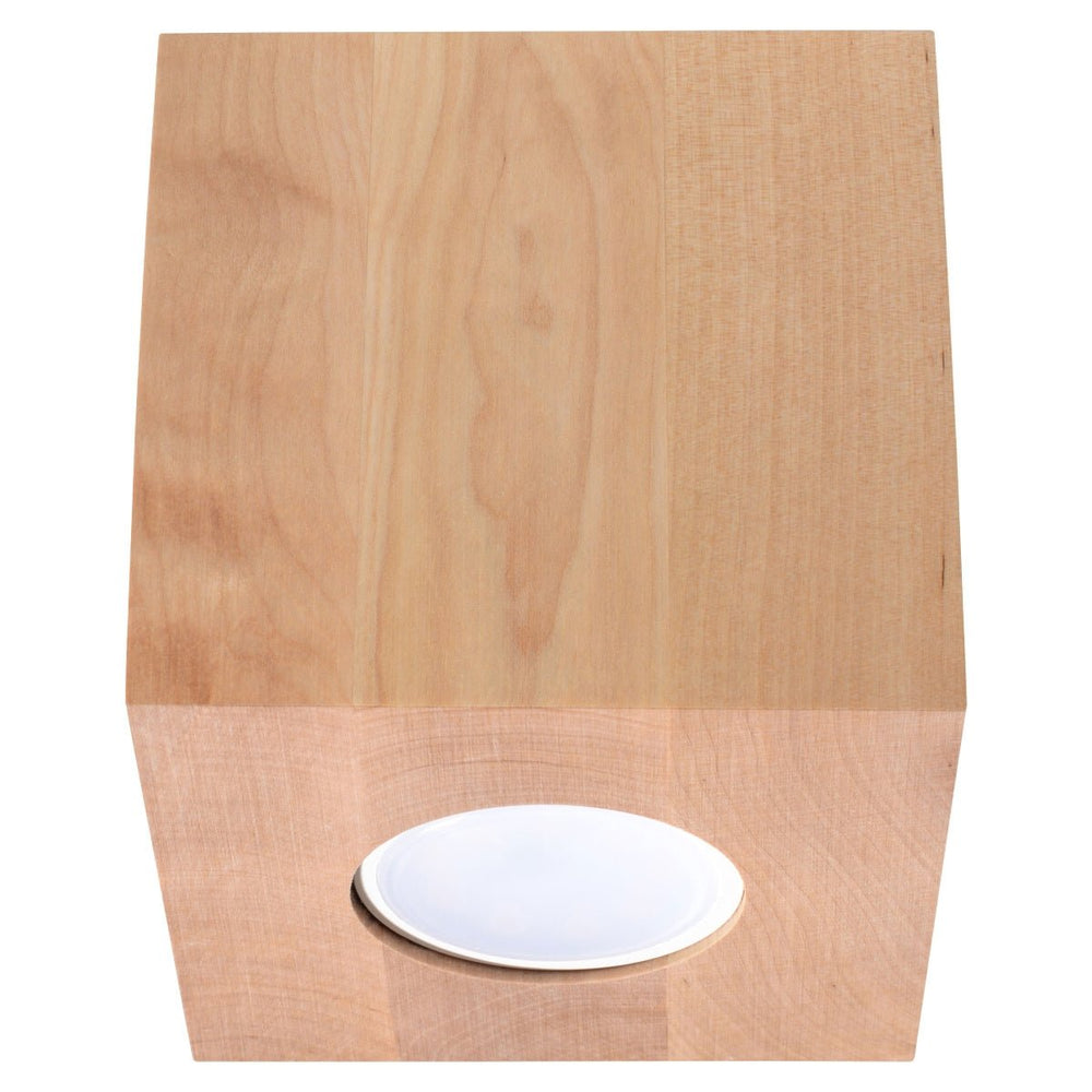 Led plafondspot quad natural wood 104mm tsong 220-240v aluminium