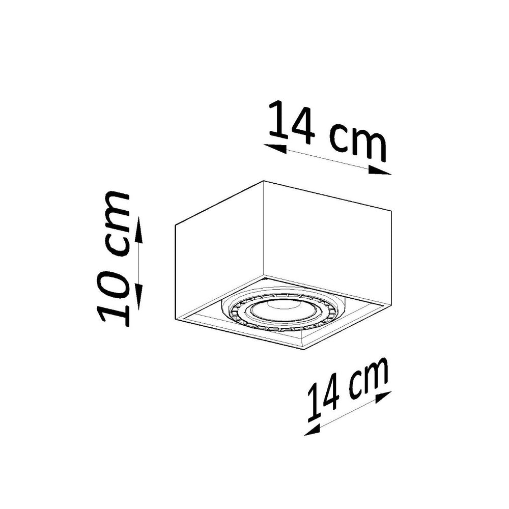 Plafondspot Quatro 1 natuurlijk hout LED lamp 220-240V 50-60Hz