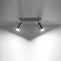 Sollux Lighting LED plafondspot chrome RING with 2 GU10 sockets, 50W, IP20