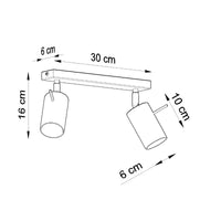 Sollux Lighting LED plafondspot chrome RING with 2 GU10 sockets, 50W, IP20