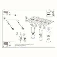 Sollux Lighting LED plafondspot white RING with 3 x GU10 fitting