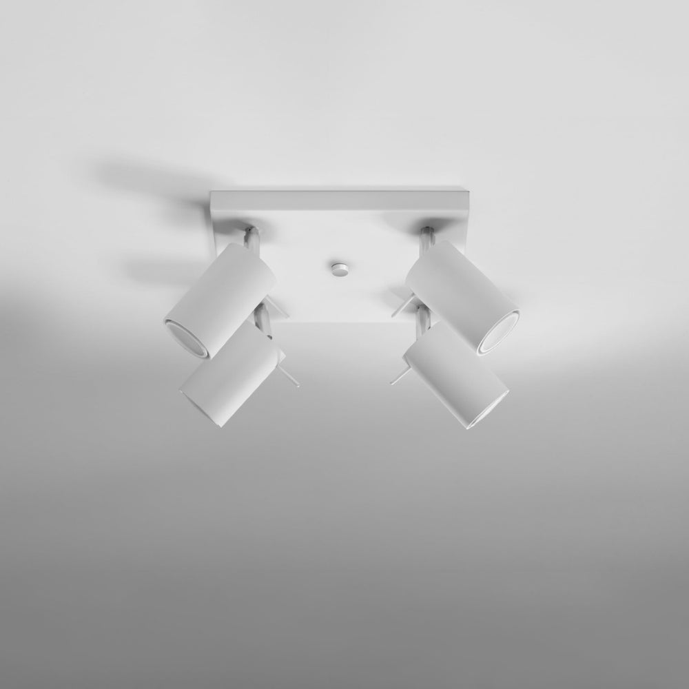 Sollux lighting LED plafondspot with 4 x GU10 sockets, IP20, 220-240V, 80 CRI