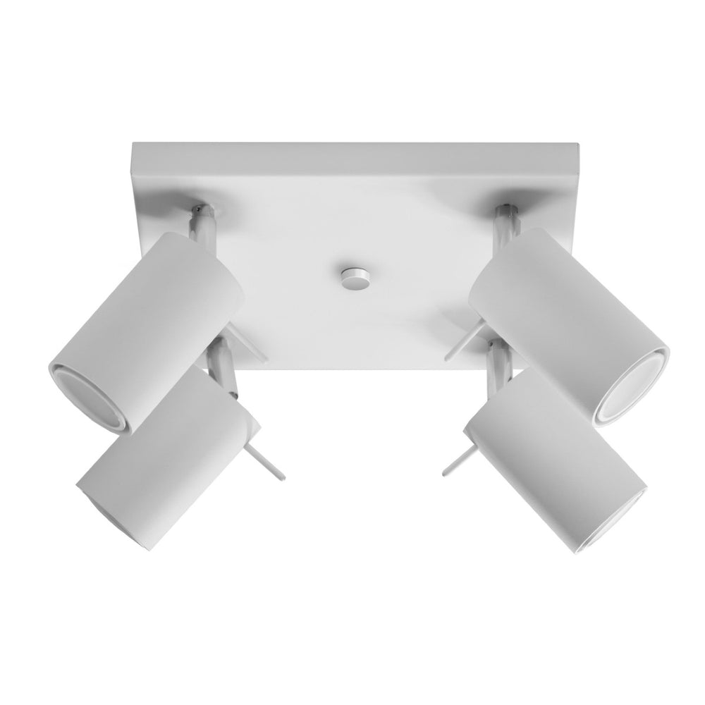 Sollux lighting LED plafondspot with 4 x GU10 sockets, IP20, 220-240V, 80 CRI