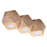 Plafondspot woody 3 natural wood with LED lamp by Sollux Lighting