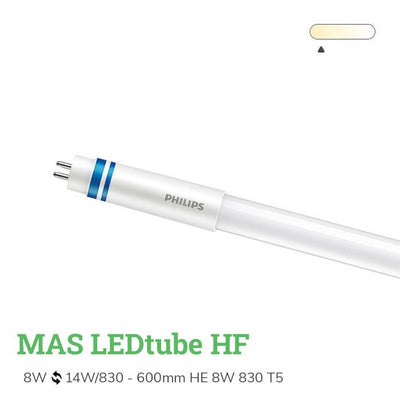 Philips LED T5 master high efficiency 8W 1050 lumen 865 daylight 55cm replaces 14W - 3000K